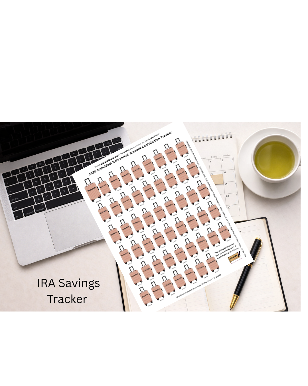 Elite Standard Investors - The Good Life 2026 IRA Tracker - $7,500.00 Savings Goal